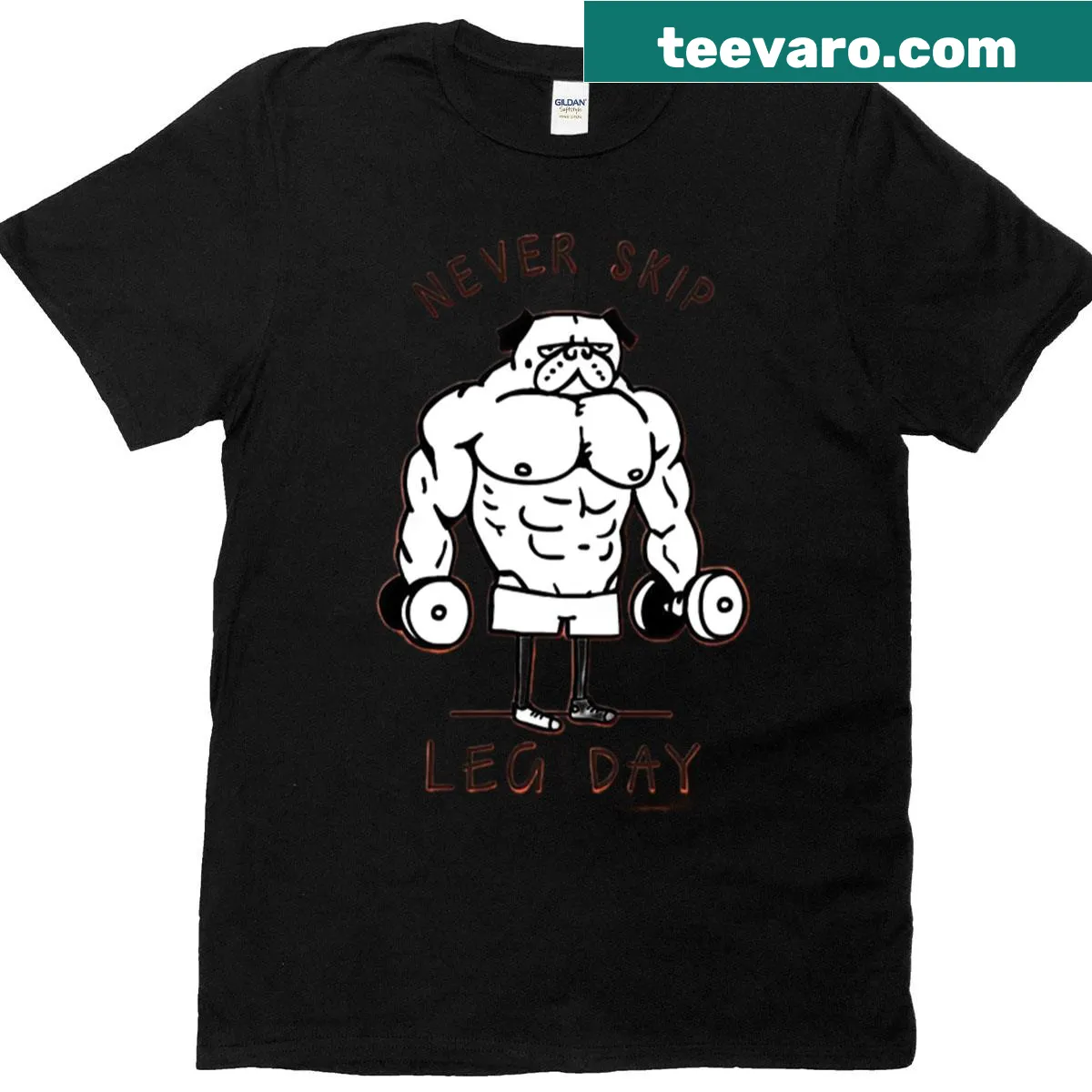 T-shirt with the humorous phrase 'Dog Leg Day' in playful typography — on a men's t-shirt