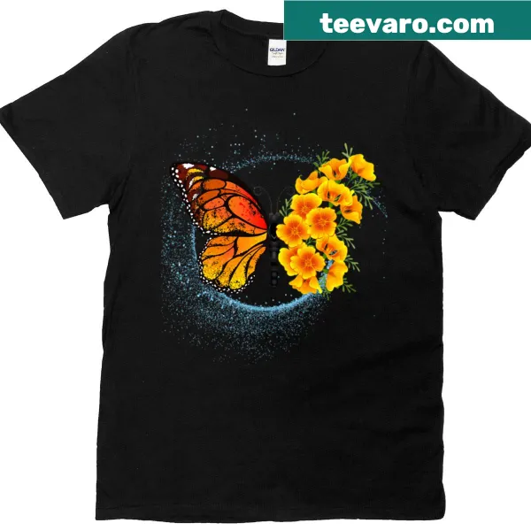 Oversized T-shirt with a butterfly wave design for nature lovers
