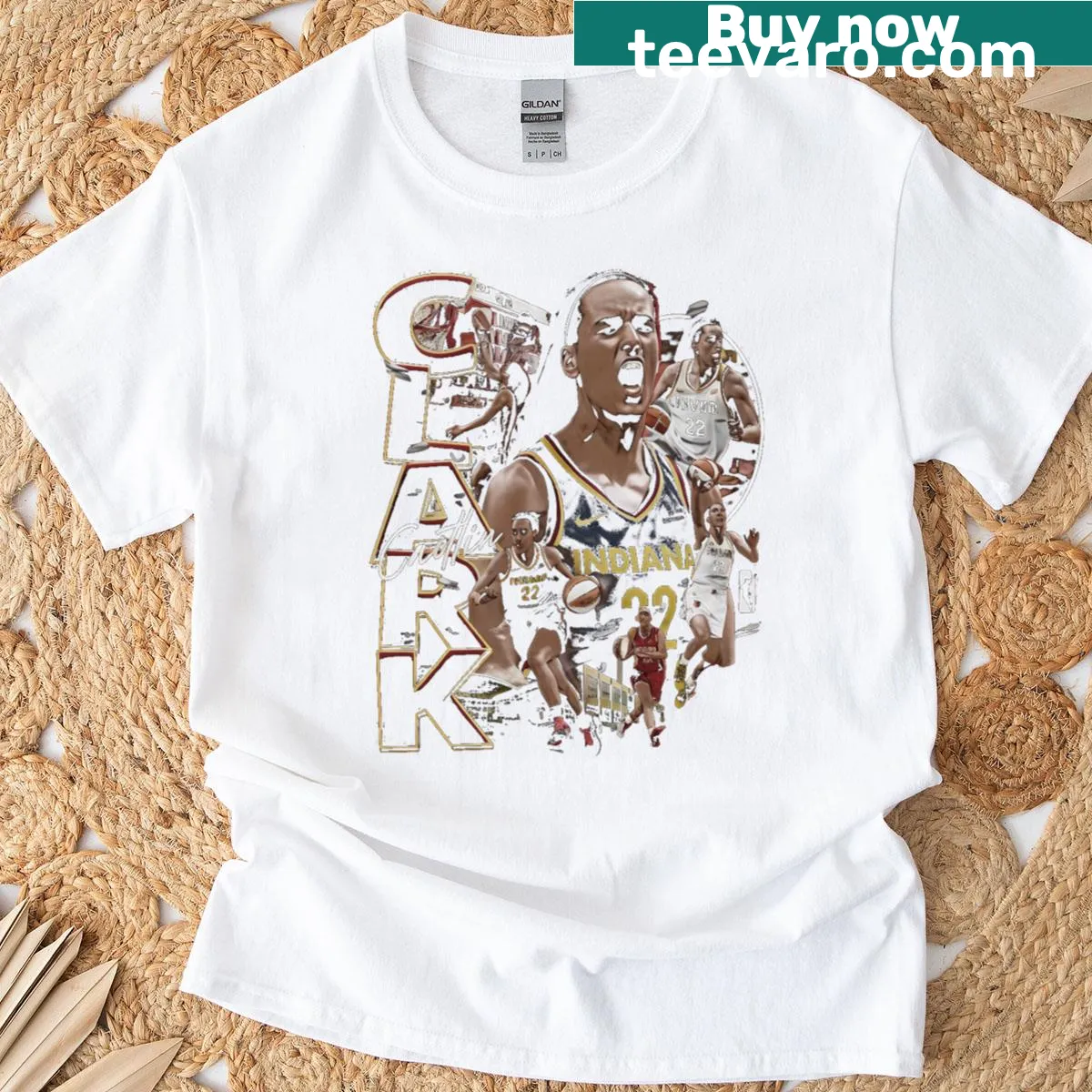 Vintage graphic tee featuring Caitlin Clark. — on a men's t-shirt