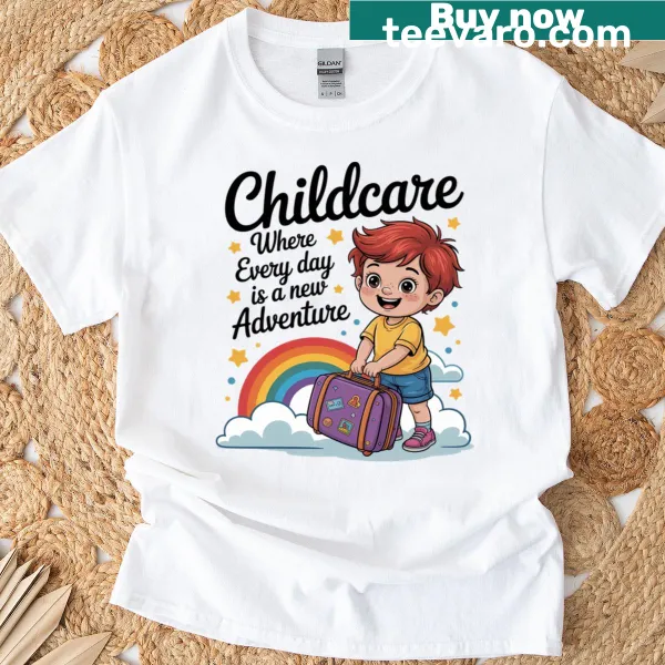 Typography T-shirt for daycare providers highlighting their role