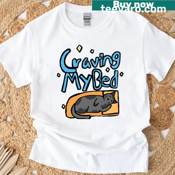Cute sleepy gray cat graphic on a comfortable t-shirt