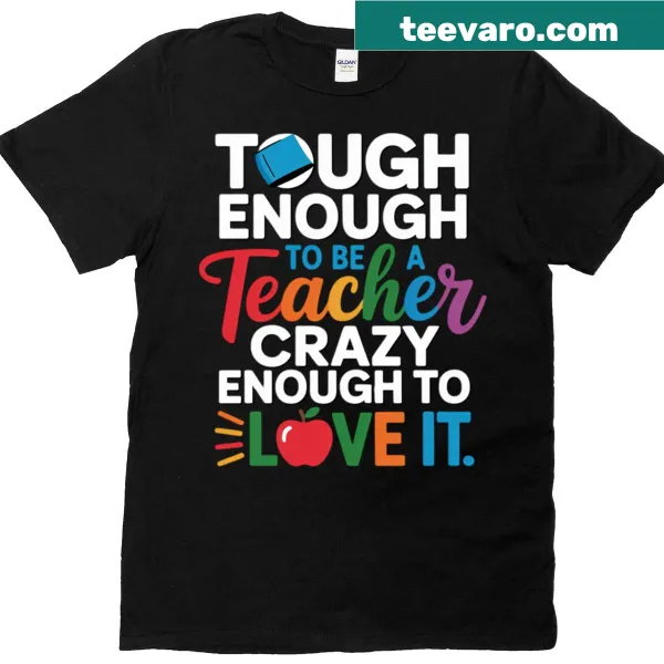 T-shirt with 'Crazy Teacher' text, suitable for men and women teachers.
