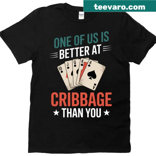 Graphic T-shirt featuring cribbage game design for board game lovers.