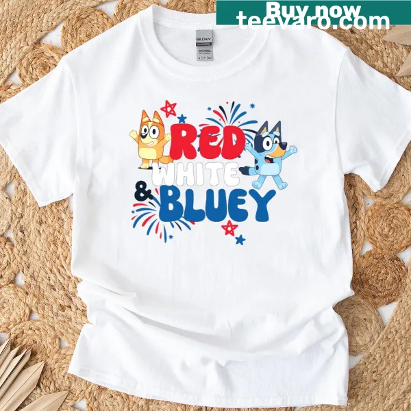 Vintage cartoon t-shirt with red, white, and blue theme