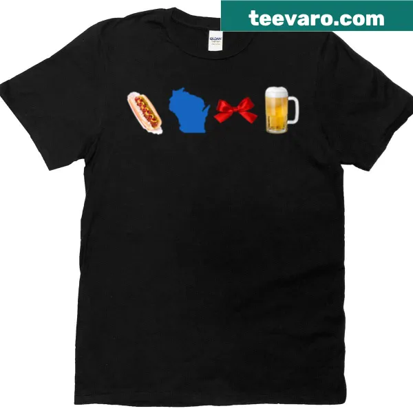 Typographic design representing USA aesthetics on a t-shirt