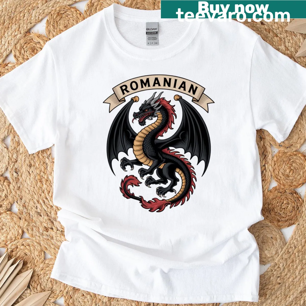 Vintage distressed Dacian design for Romanian travel enthusiasts — on a men's t-shirt