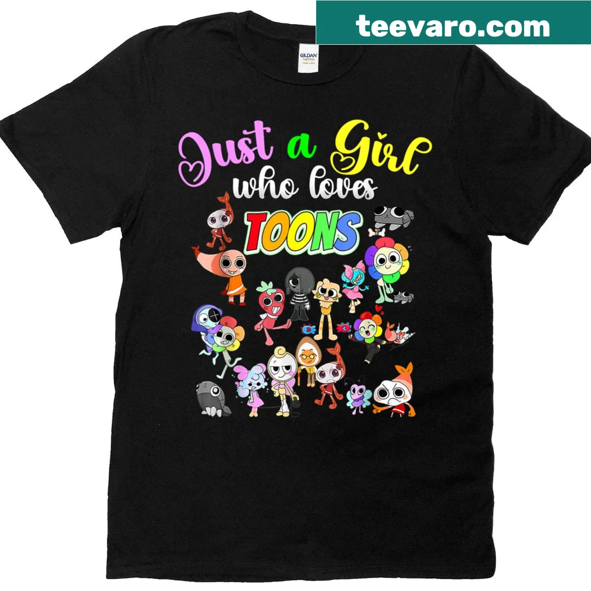 Funny kids T-shirt with cartoon characters and playful text — on a men's t-shirt