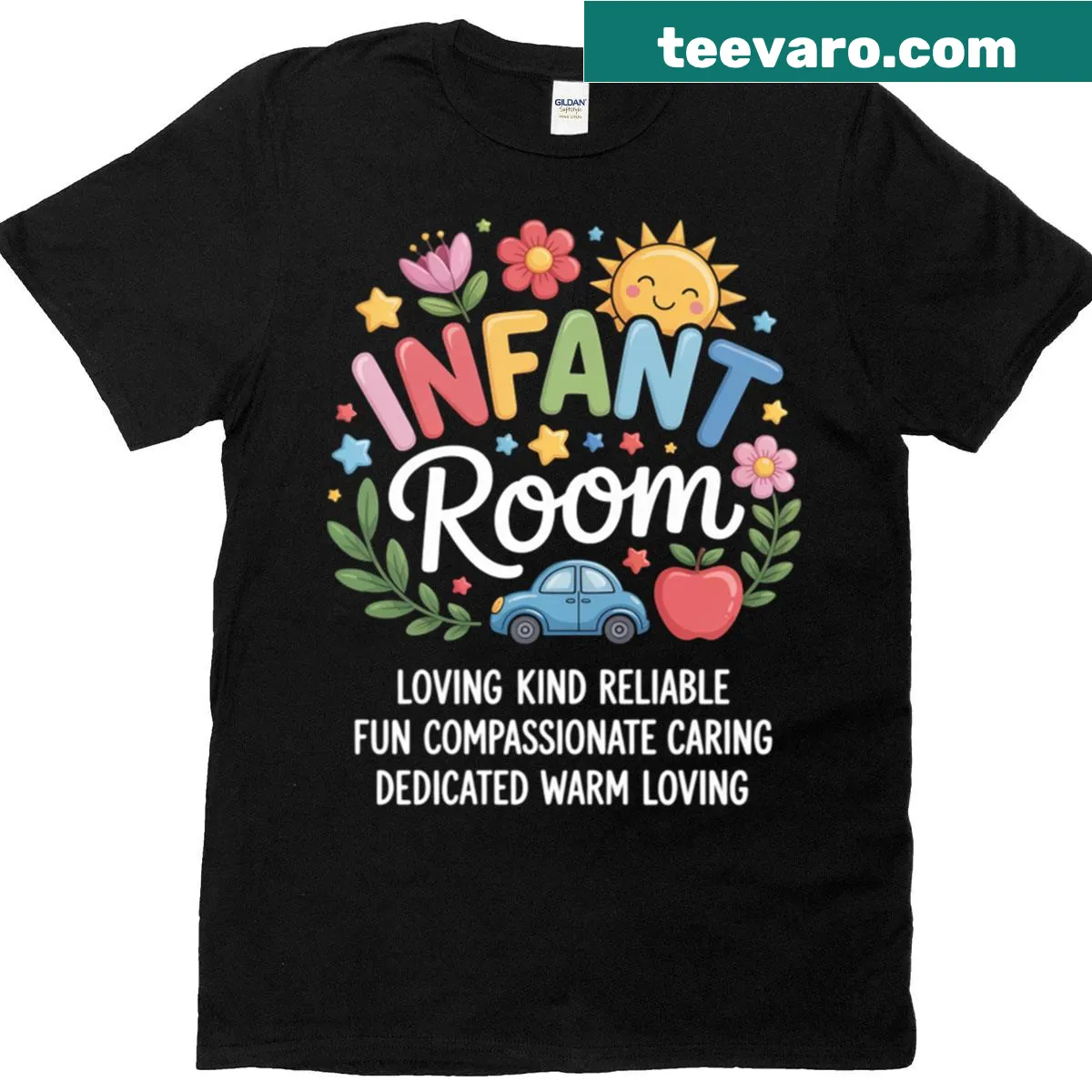 T-shirt for loving and reliable daycare providers and teachers — on a men's t-shirt