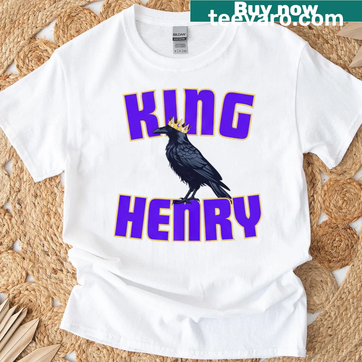 Baltimore Ravens t-shirt featuring Derrick Henry's number 45 — on a men's t-shirt