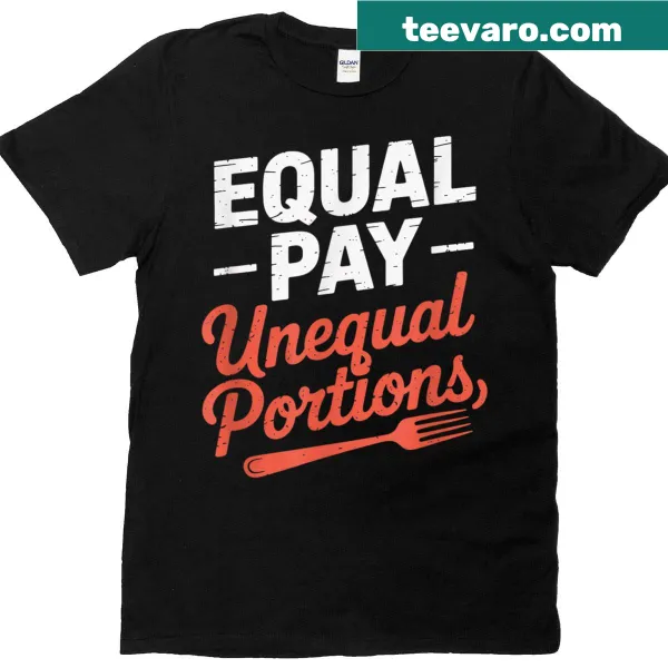Clever graphic highlighting equal pay and unequal portions