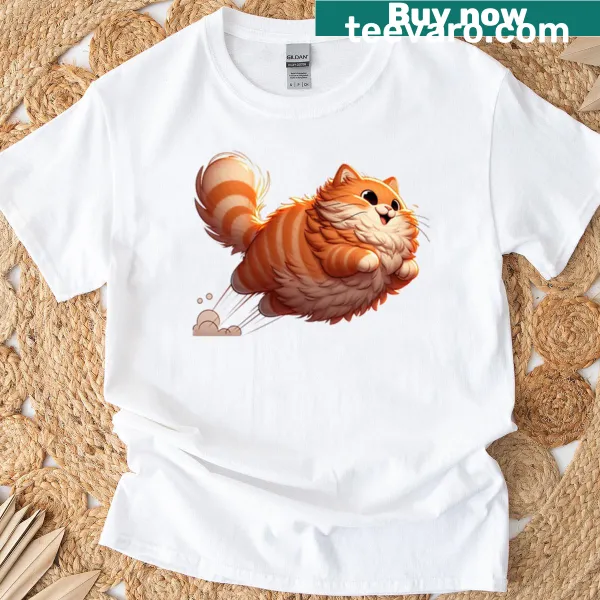 Heartwarming t-shirt featuring an adorable cat illustration