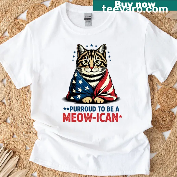 Oversized t-shirt with a cat in a sombrero celebrating Meowican pride