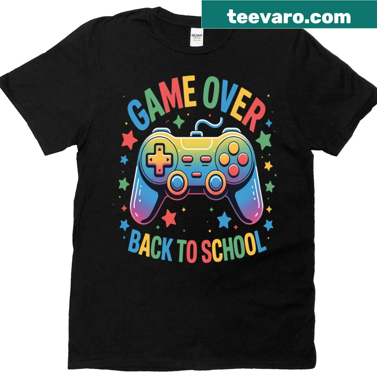 T-shirt with the phrase 'Game Over' for back to school — on a men's t-shirt
