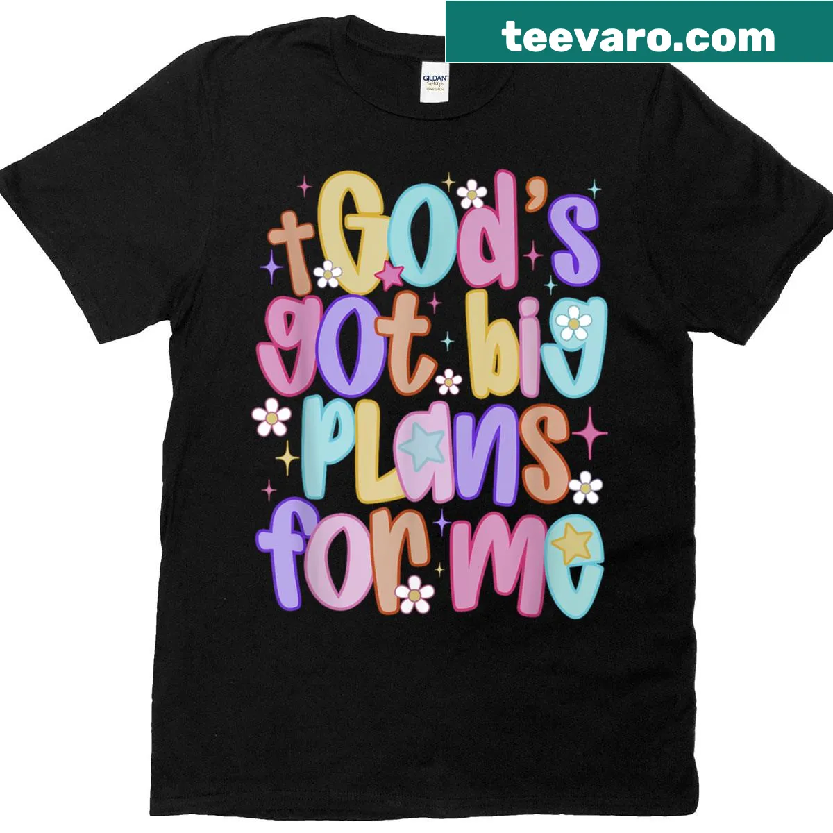 Cute kids T-shirt with faith-based illustration and message — on a men's t-shirt
