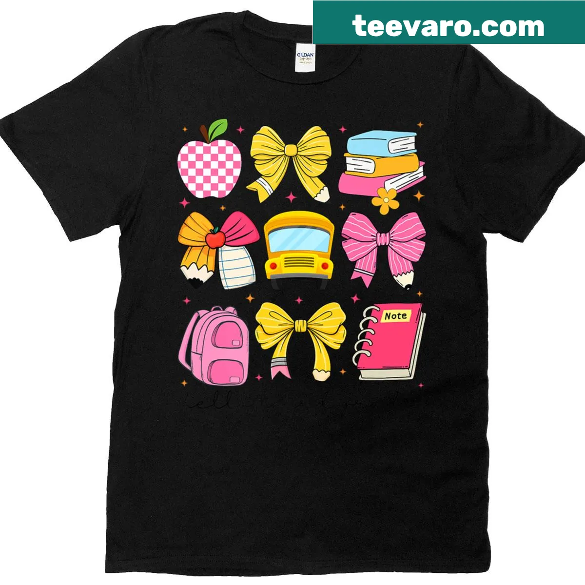 'Hello Third Grade' with coquette bow on a t-shirt — on a men's t-shirt