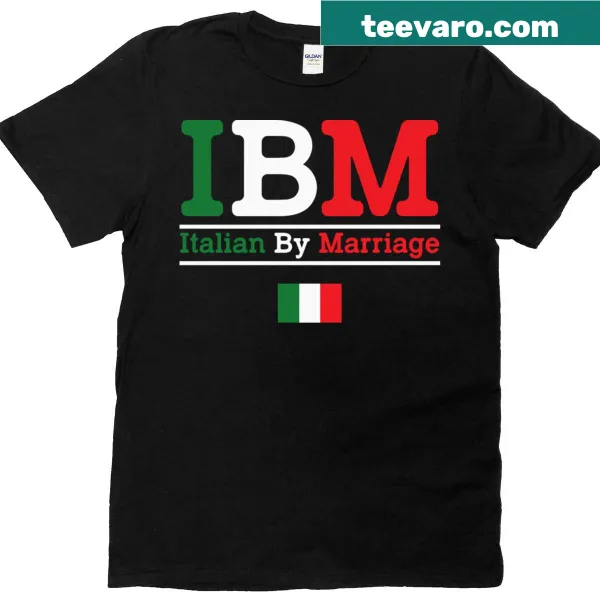 Italian By Marriage graphic t-shirt with text