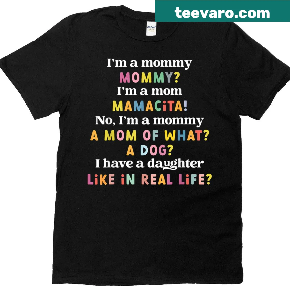 Mom-themed t-shirt celebrating motherhood. — on a men's t-shirt