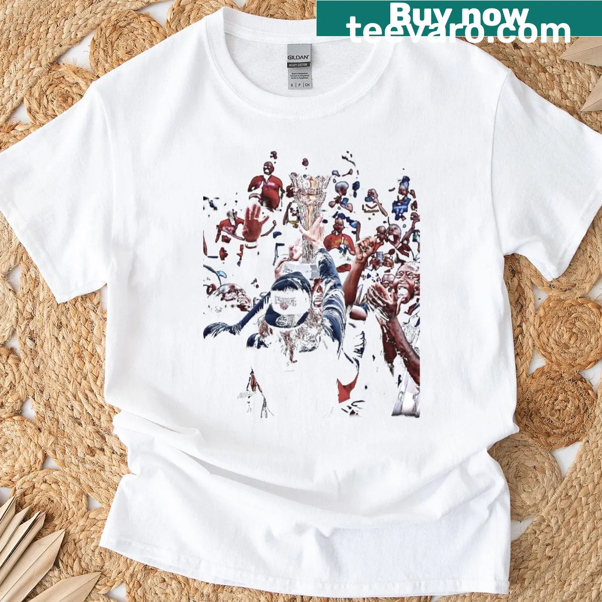 Indiana Champs T-shirt with bold text for sports enthusiasts — on a men's t-shirt