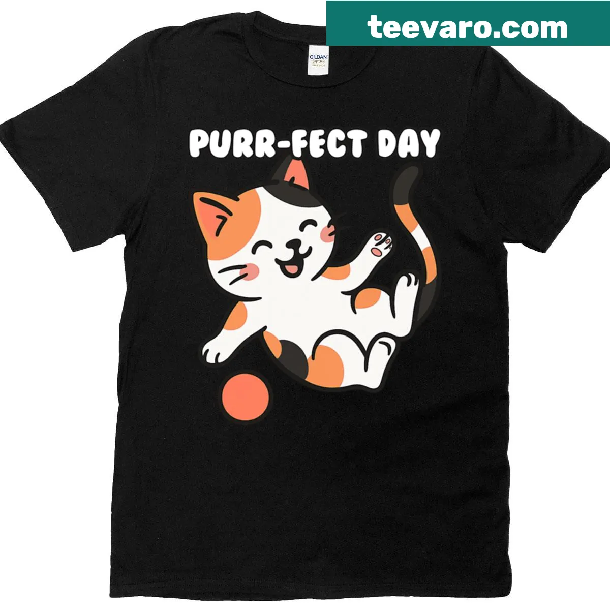 Cute cat illustration on a T-shirt with a wholesome theme — on a men's t-shirt