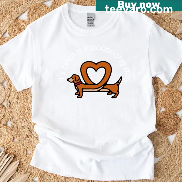 Charming T-shirt celebrating dachshunds for dog lovers.