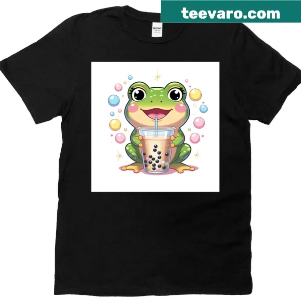 Oversized T-shirt featuring an array of cute kawaii cartoon animals