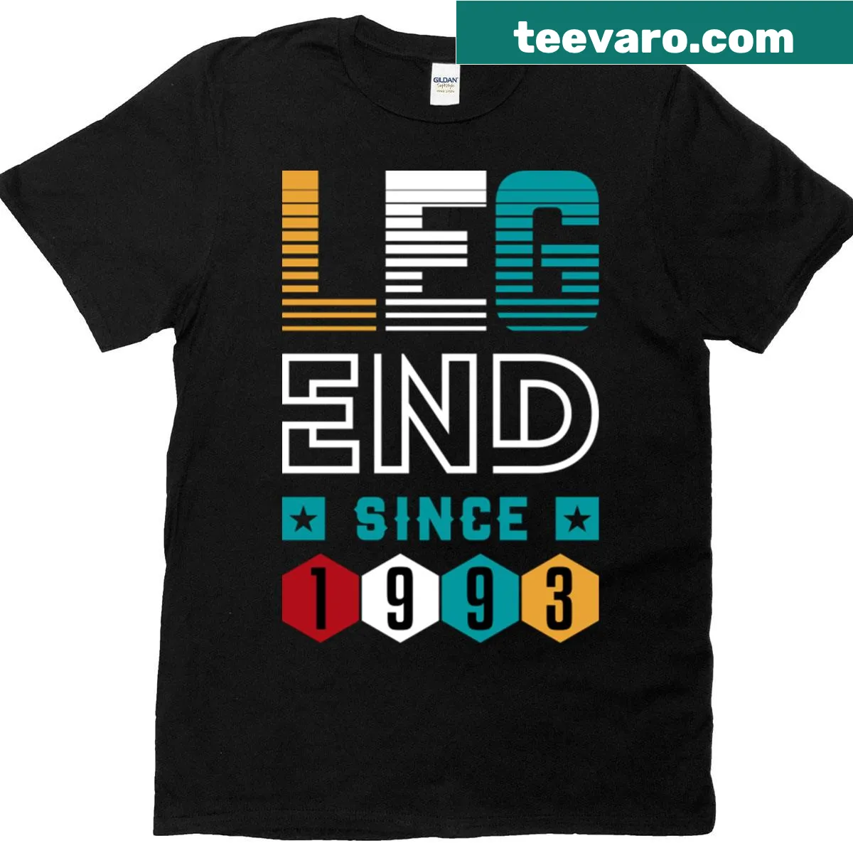 Retro T-shirt commemorating a 31st birthday since 1994 — on a men's t-shirt