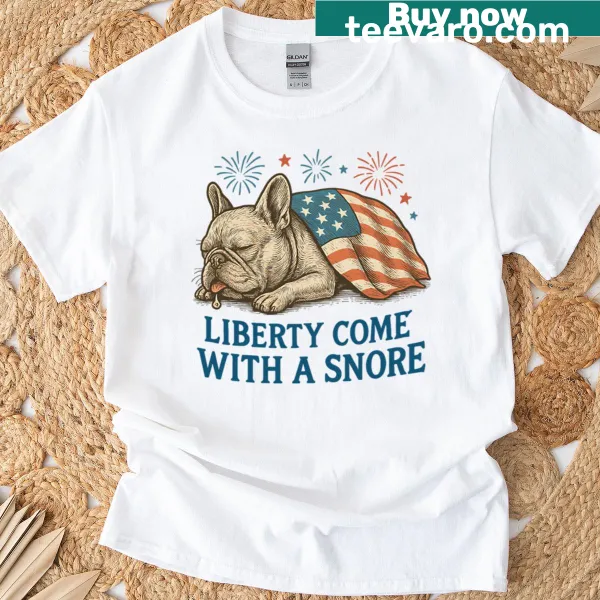 Cute oversized t-shirt featuring a sleeping French Bulldog