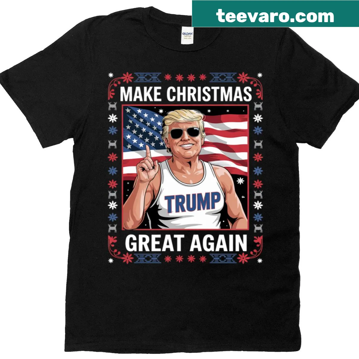 Festive Christmas t-shirt with bold text design — on a men's t-shirt