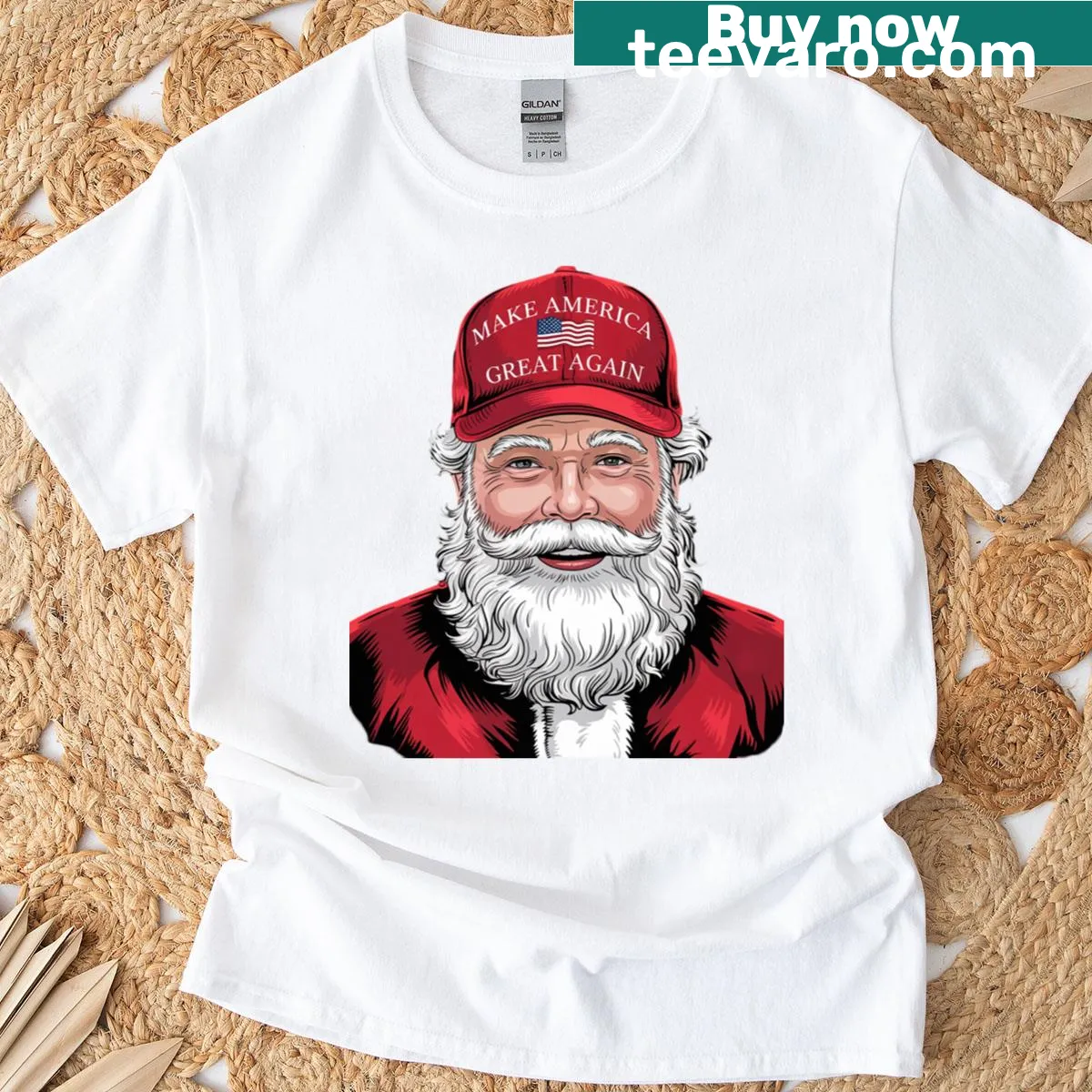 Christmas t-shirt with humorous slogan — on a men's t-shirt