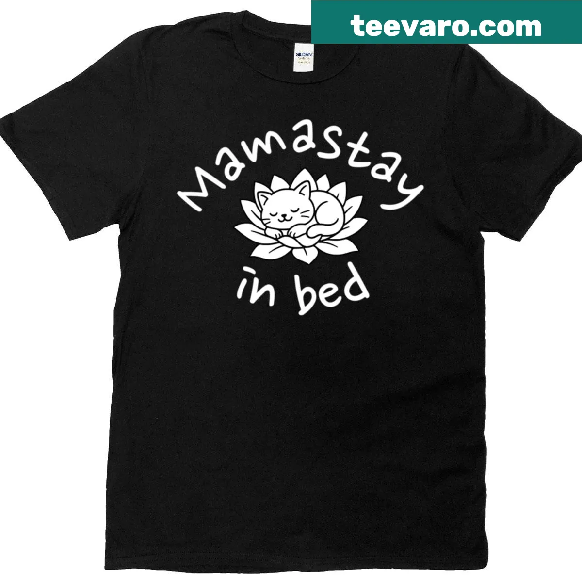 Cute T-shirt for yoga moms with a spiritual message — on a men's t-shirt