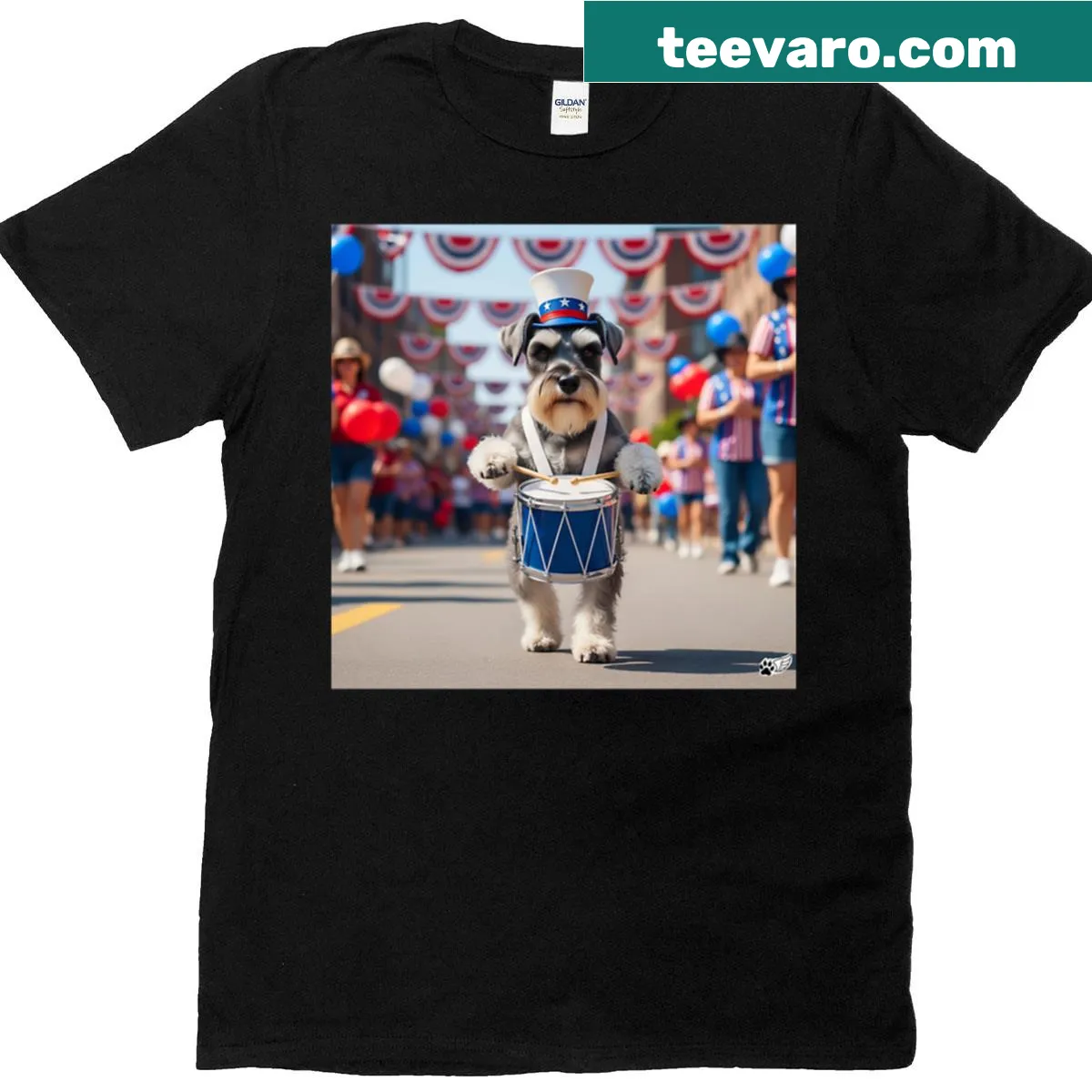 T-shirt with a playful phrase about marching to one's bark — on a men's t-shirt