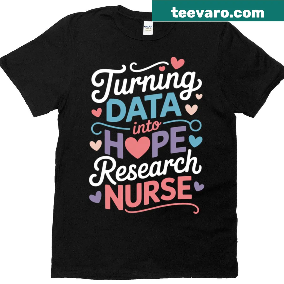 Inspirational nursing quotes T-shirt for clinical research nurses — on a men's t-shirt