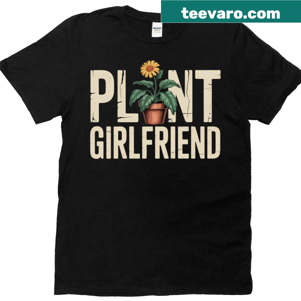 T-shirt with a botanical illustration themed around gardening. — on a men's t-shirt