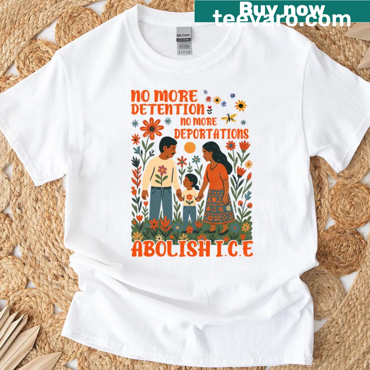 Bold statement t-shirt with text advocating for human rights — on a men's t-shirt