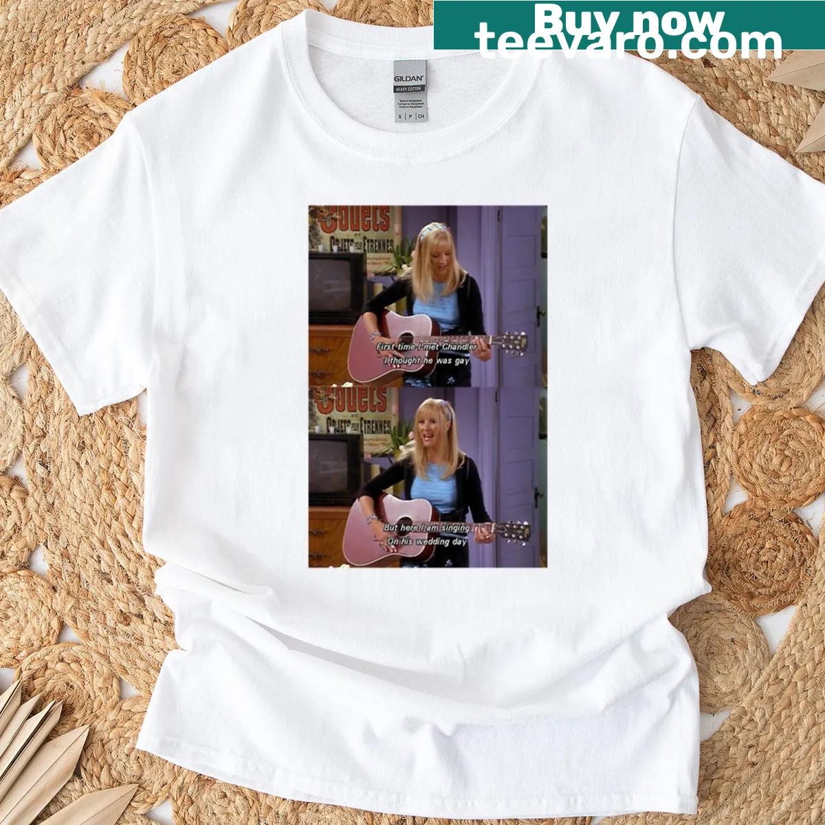 Stylish t-shirt featuring the iconic quote from Phoebe Buffay — on a men's t-shirt