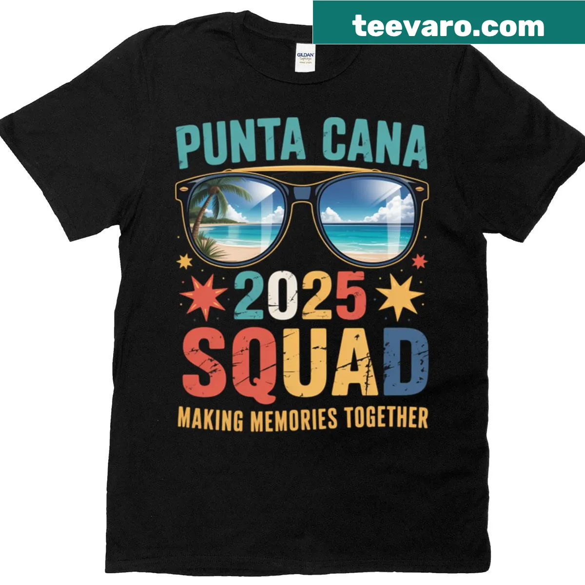Funny Punta Cana Squad 2025 t-shirt for friends reunion — on a men's t-shirt