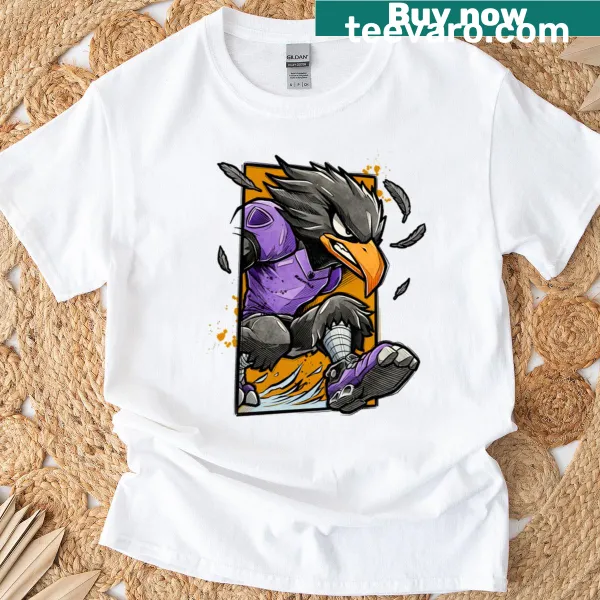 Baltimore Ravens themed T-shirt with emblematic design