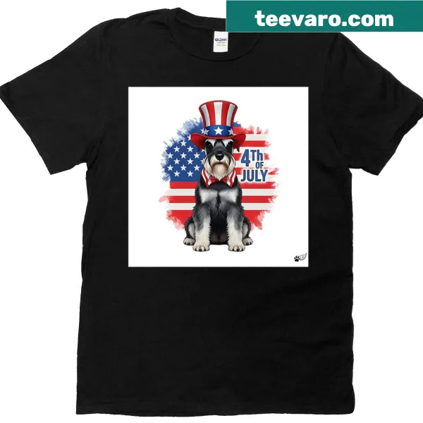Schnauzer-themed shirt with the text 'Red White And Schnauzer'
