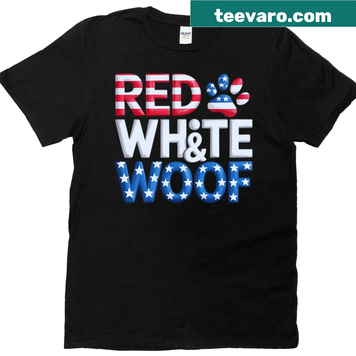 Patriotic typography design for dog lovers T-shirt — on a men's t-shirt