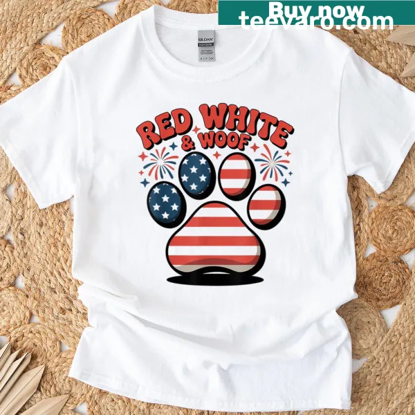 Unisex patriotic dog lover graphic for 4th of July