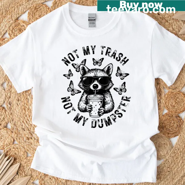Vintage distressed t-shirt featuring a playful raccoon graphic