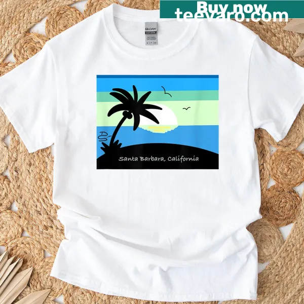 Commemorative Santa Barbara 2025 t-shirt for travel enthusiasts