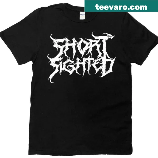 Death metal myopia logo graphic on T-shirt