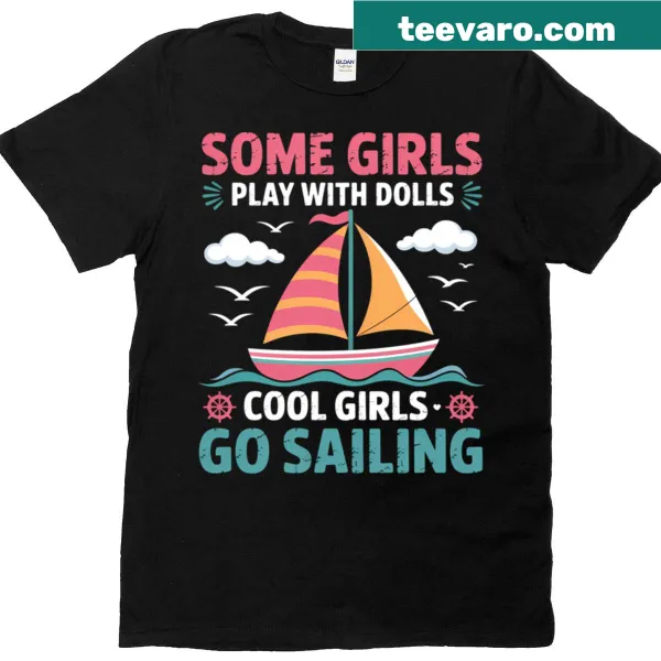 Playful sailing-themed graphic tee for adventurous girls.