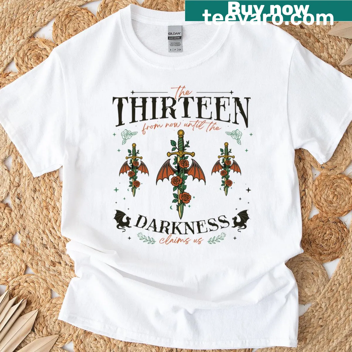 Fantasy t-shirt featuring Manon Blackbeak from a popular book series — on a men's t-shirt