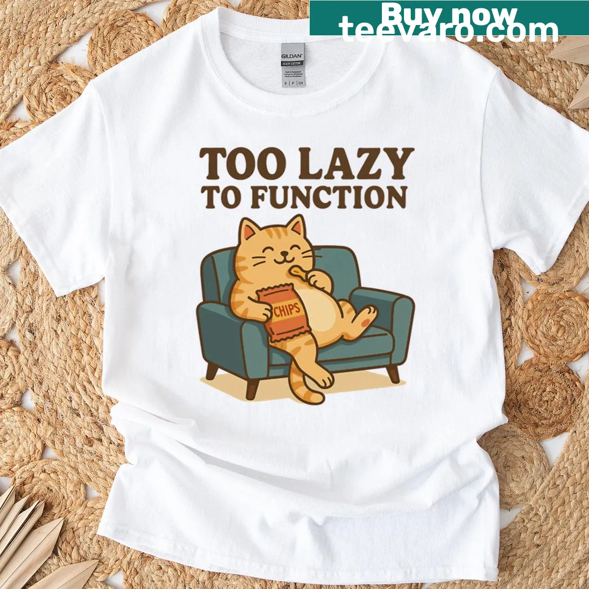 Text graphic saying 'Too Lazy To Function' for relaxed days — on a men's t-shirt