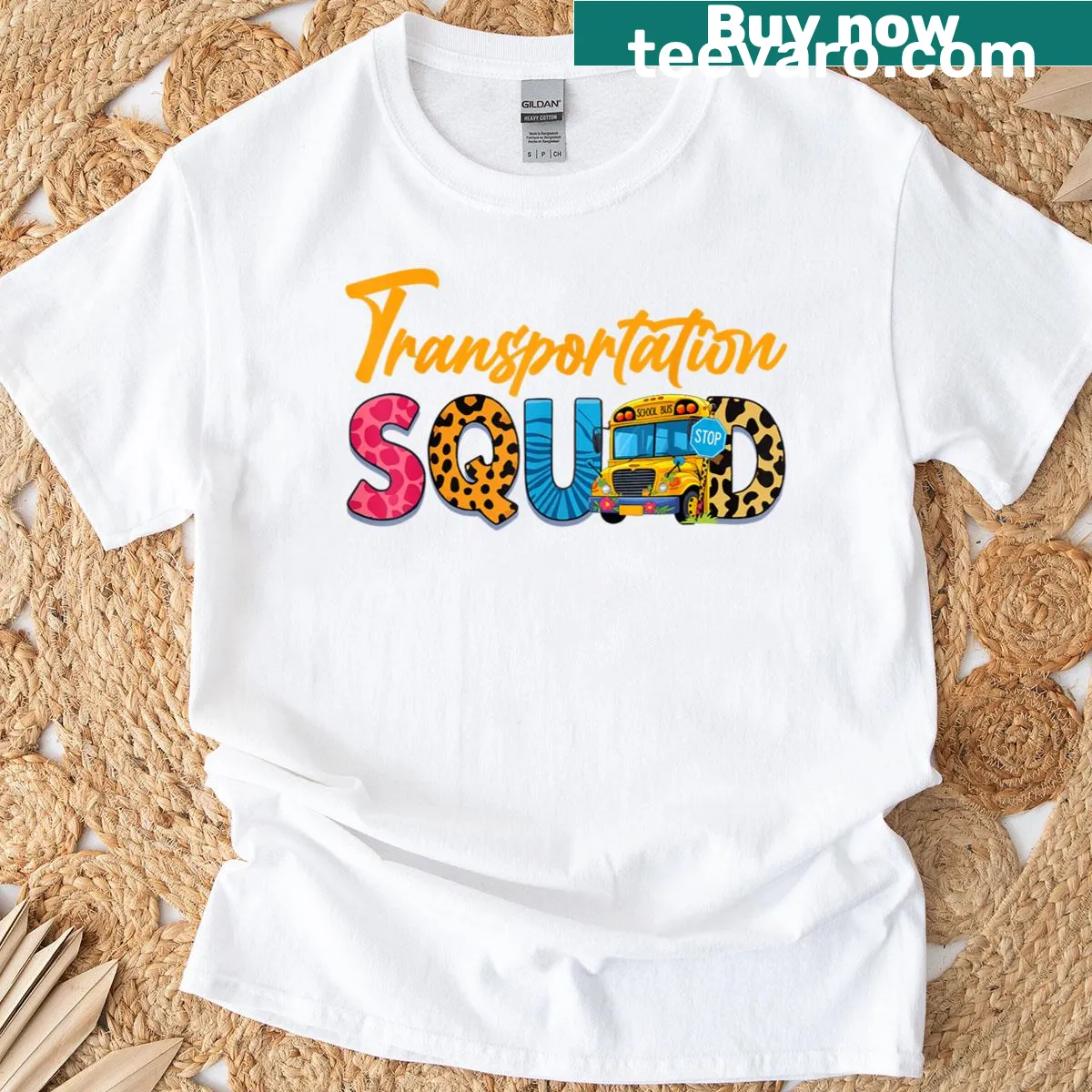 T-shirt for proud bus drivers featuring a back-to-school theme — on a men's t-shirt
