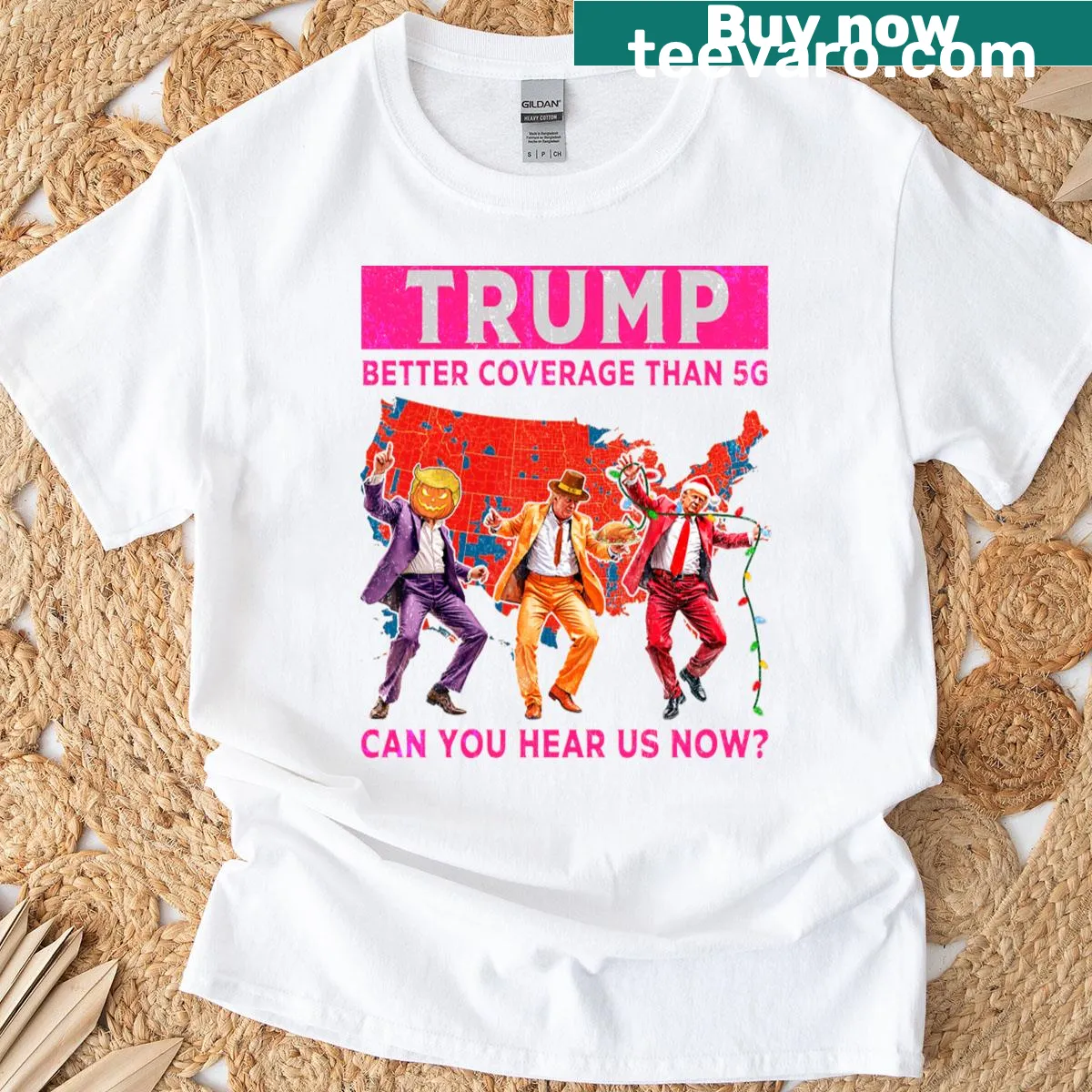 Edgy political illustration on a T-shirt promoting communication — on a men's t-shirt