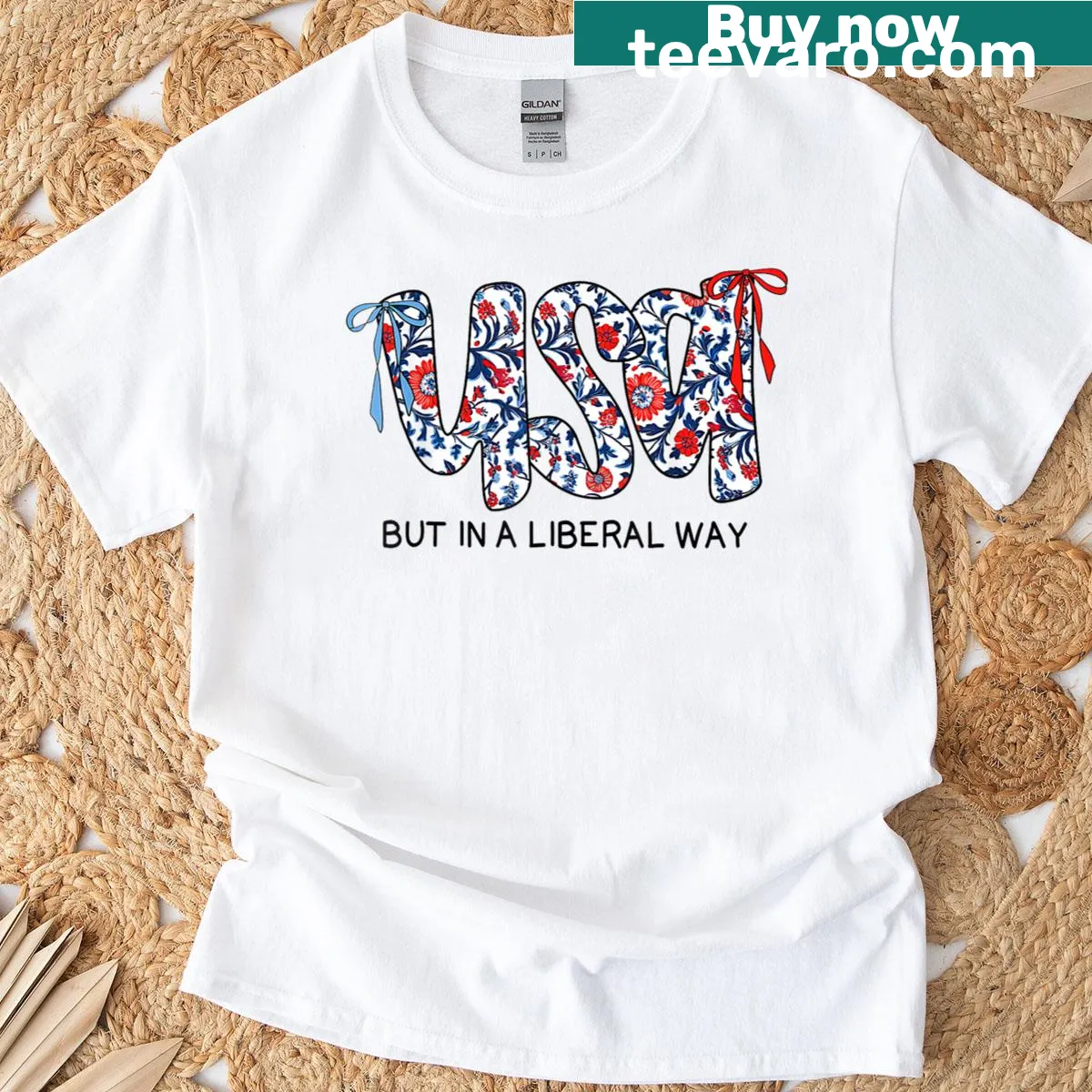 4th of July t-shirt with a feminist message — on a men's t-shirt