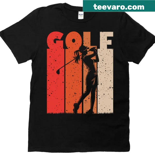Vintage T-shirt featuring a lady golfer design